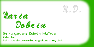 maria dobrin business card